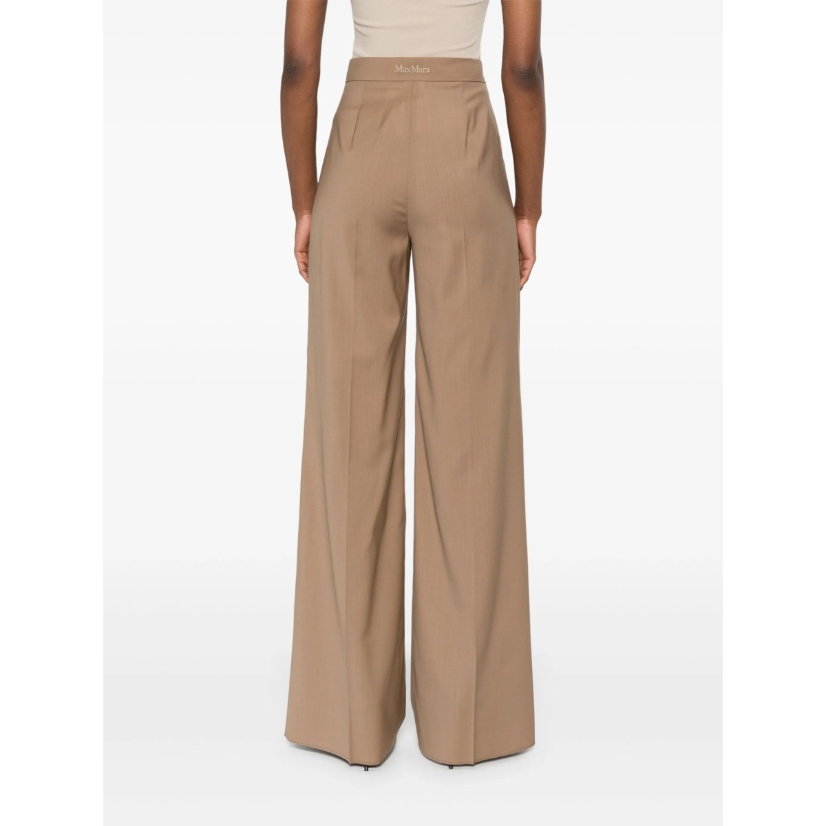 virgin wool high-waisted trousers - Img 4