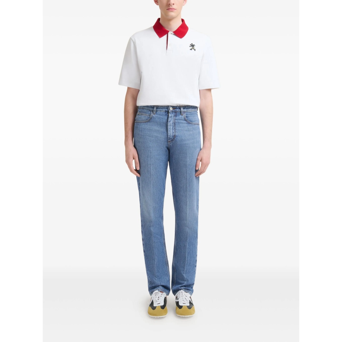washed denim five-pocket jeans - Img 2