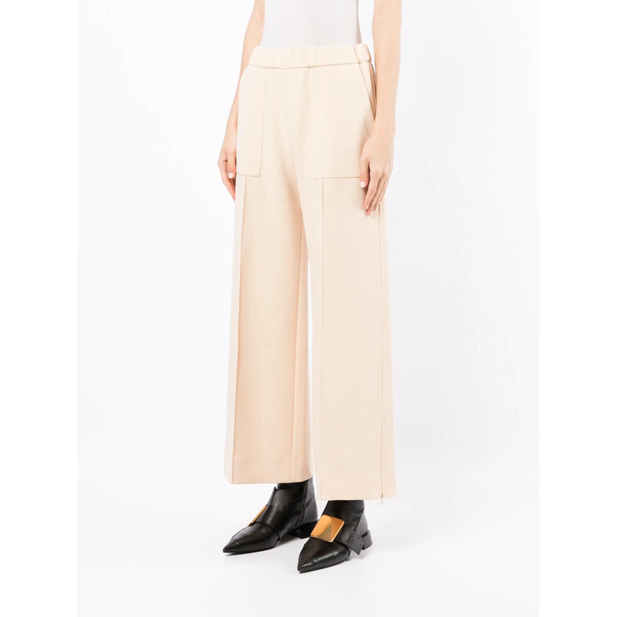 wide-leg wool trousers - Img 3