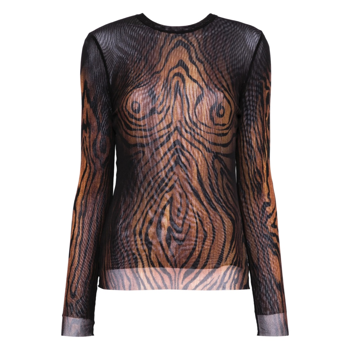wood-print mesh top