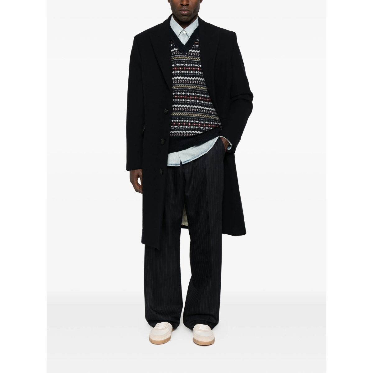 wool-blend button coat - Img 2