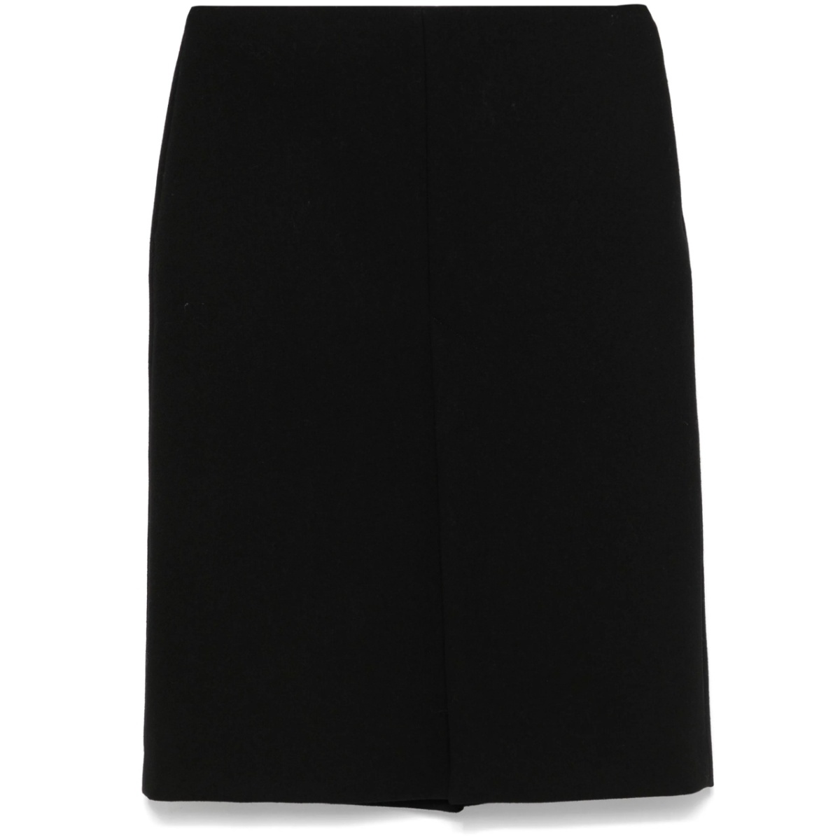 wool crepe midi skirt
