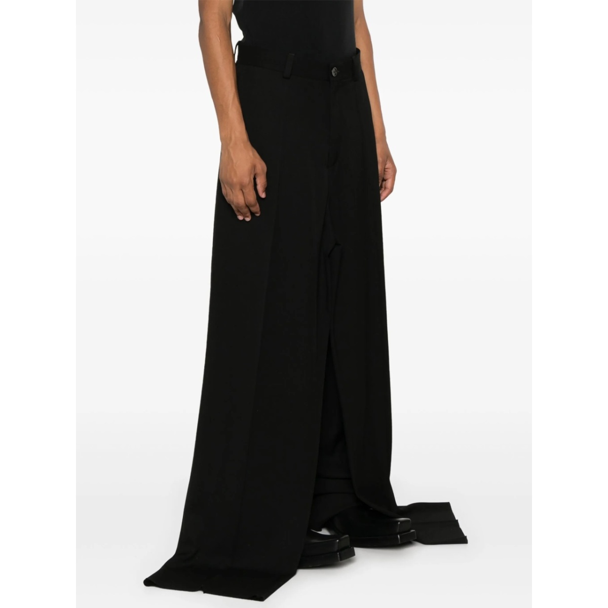 wool wide-leg tailored trousers - Img 4