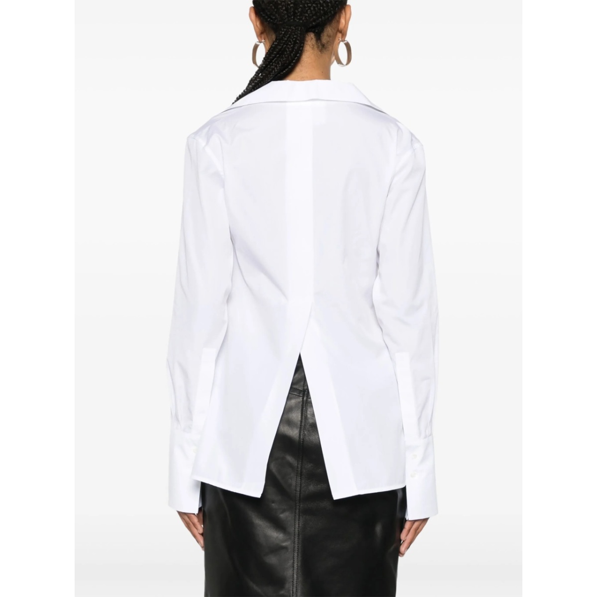 wrap-design poplin shirt - Img 4