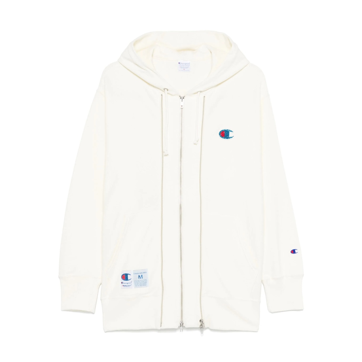 x Champion logo-patch hoodie