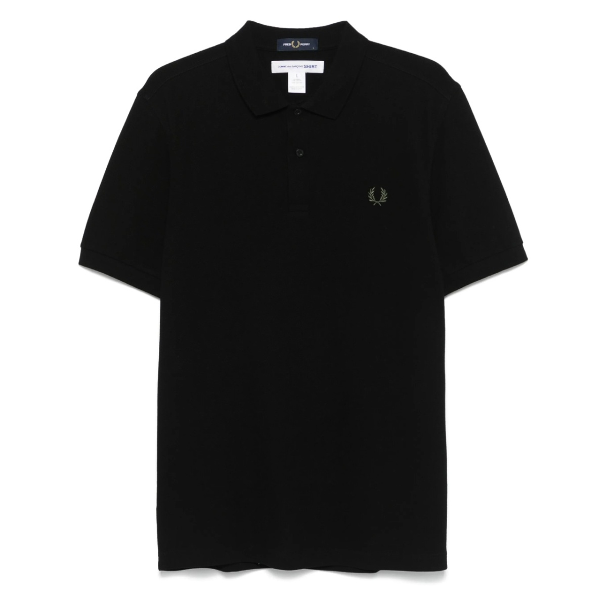 x Fred Perry slogan-print polo shirt