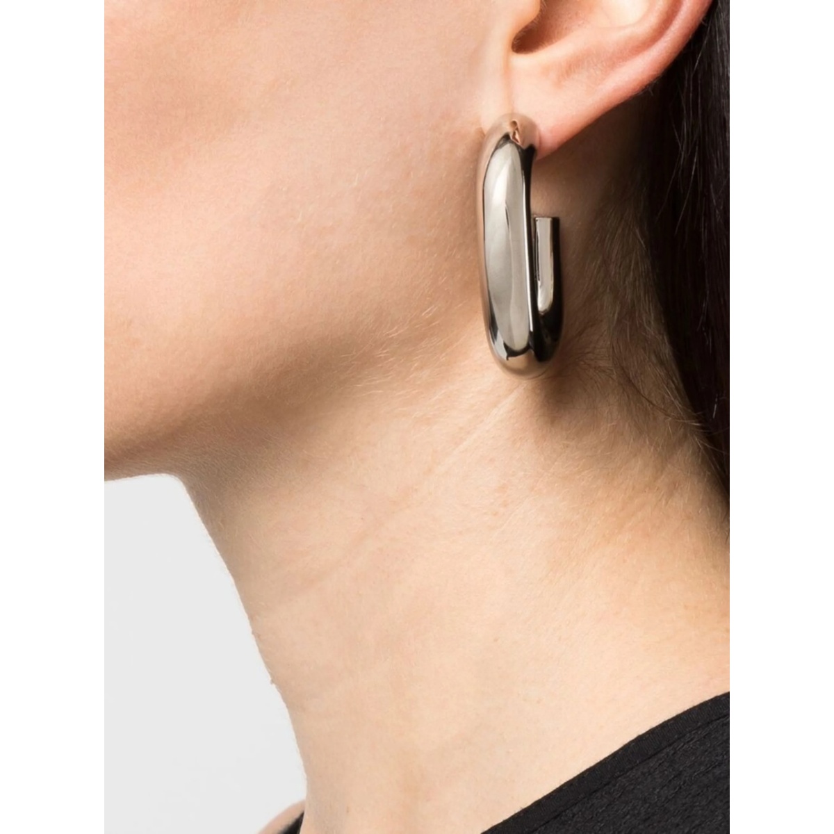 XL Link hoop earrings - Img 2