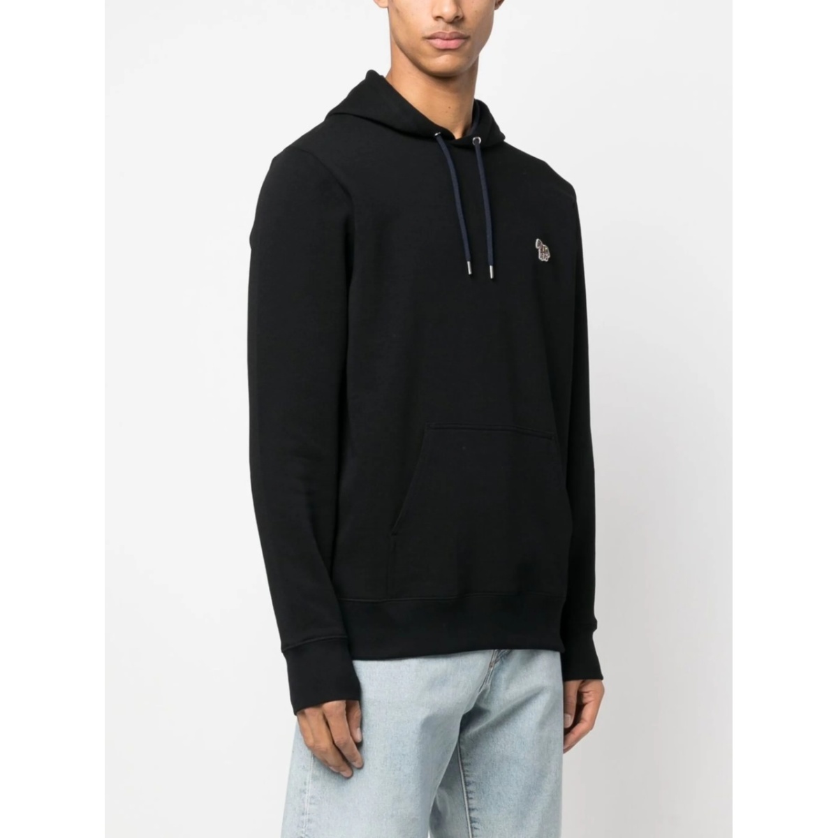 Zebra-patch pullover hoodie - Img 3
