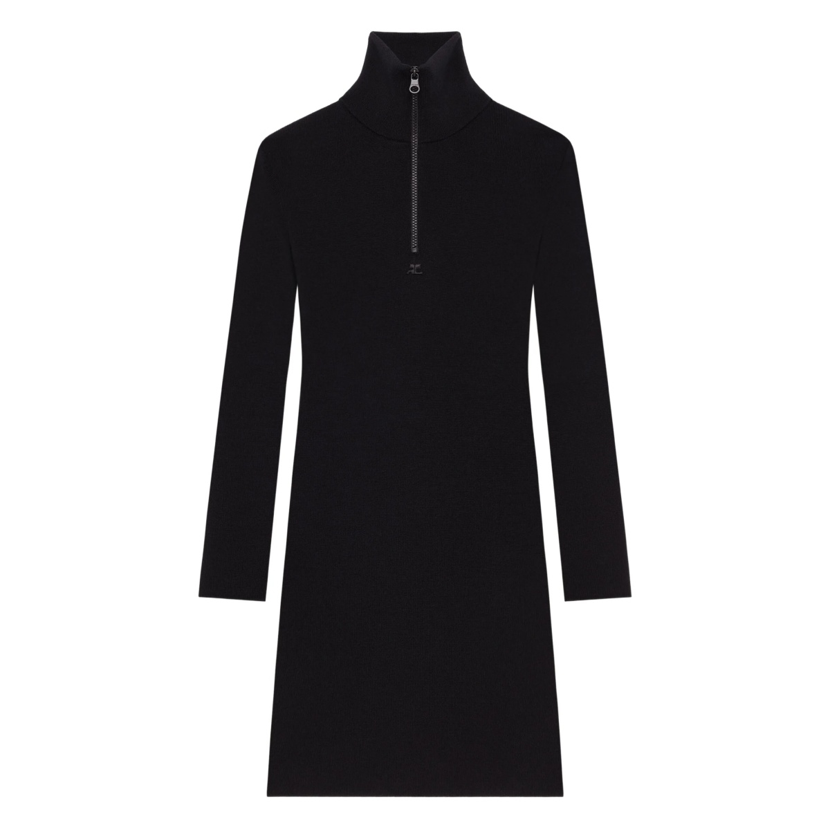 zip-closure jersey dress