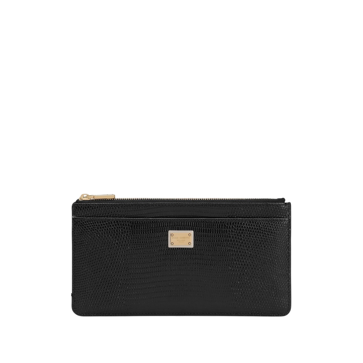 zip-top leather wallet