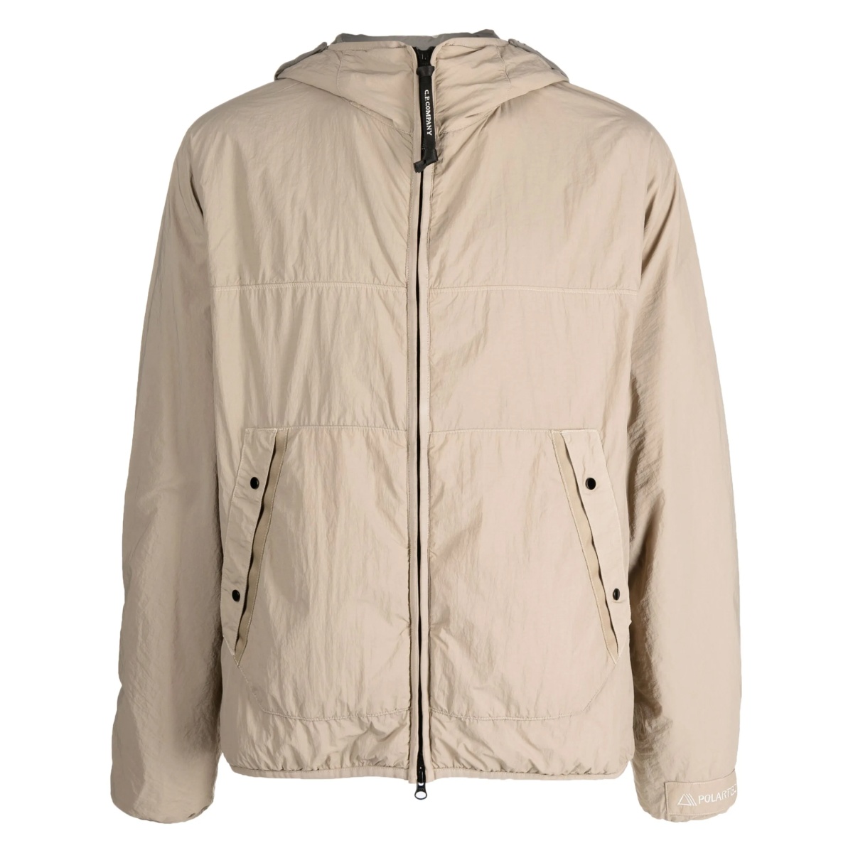 zip-up hooded jacket