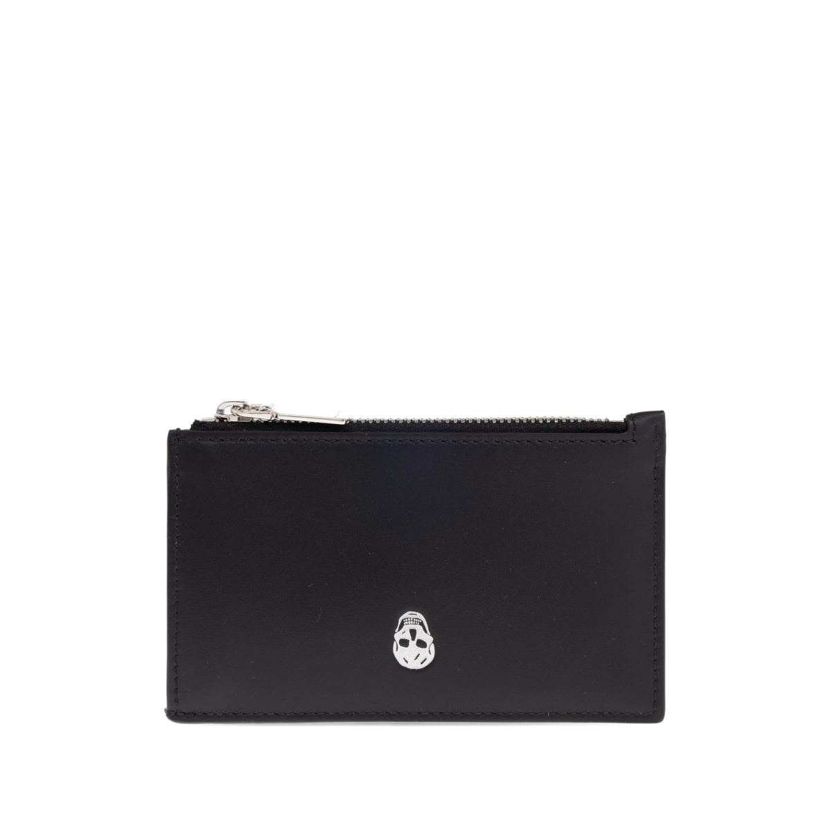 zippered leather wallet