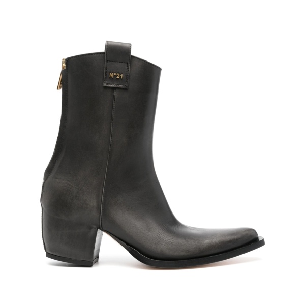 60mm pointed-toe leather ankle boots