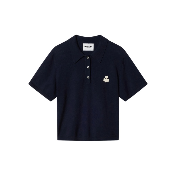 Althea button logo polo top
