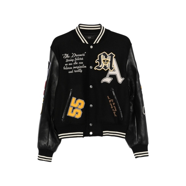 appliqué letter bomber jacket