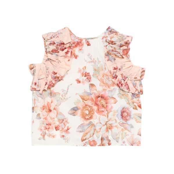 Awake ruffled floral top