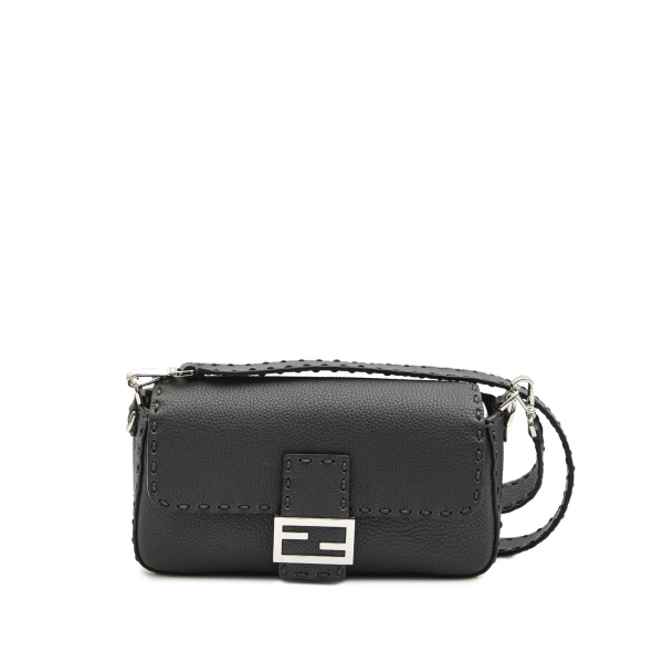 Baguette macro-stitch messenger bag