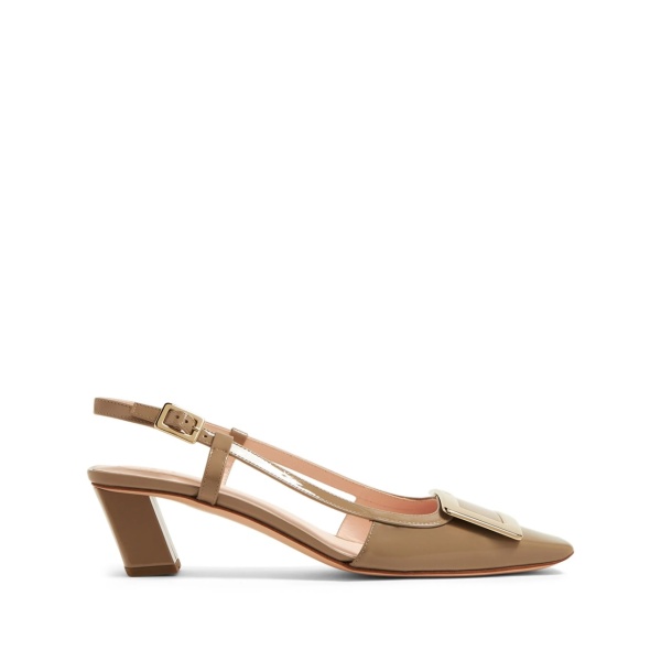 Belle Vivier 45mm slingback leather pumps