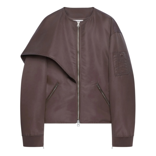 bow-collar bomber jacket