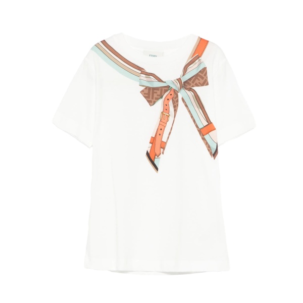 bow print T-shirt