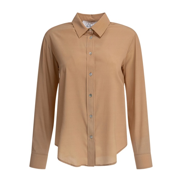 button-down silk shirt