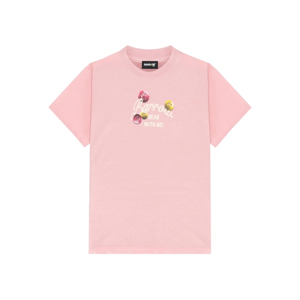 button-embellished teddy-print t-shirt