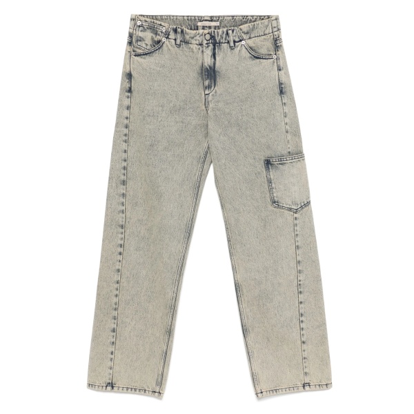 button-fastening jeans