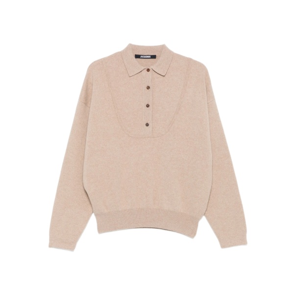 button polo-neck sweater