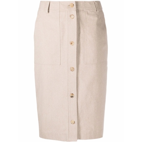 button-up midi skirt