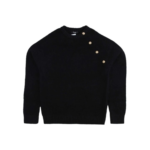 buttoned-detail sweater