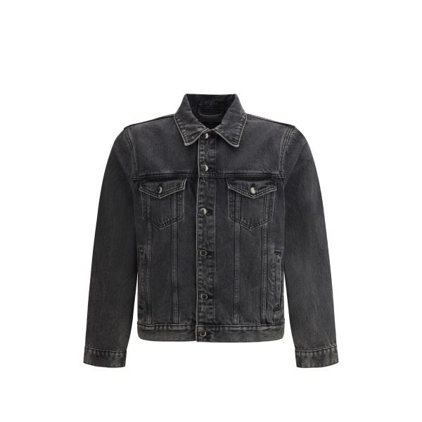 buttoned flap-pocket jacket
