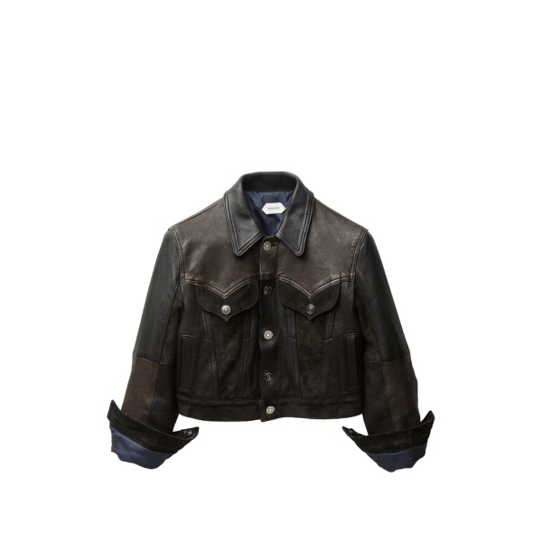 buttoned patch jacket