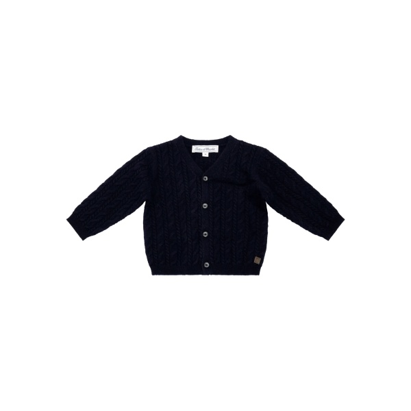 cable knit button cardigan