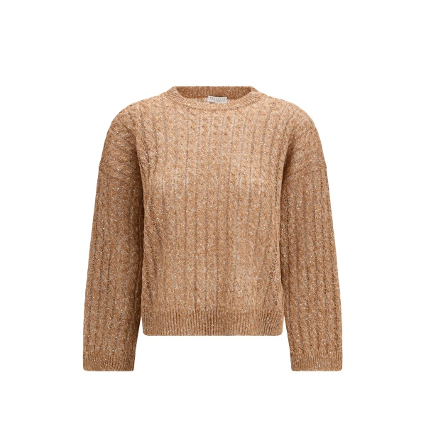 cable-knit sweater