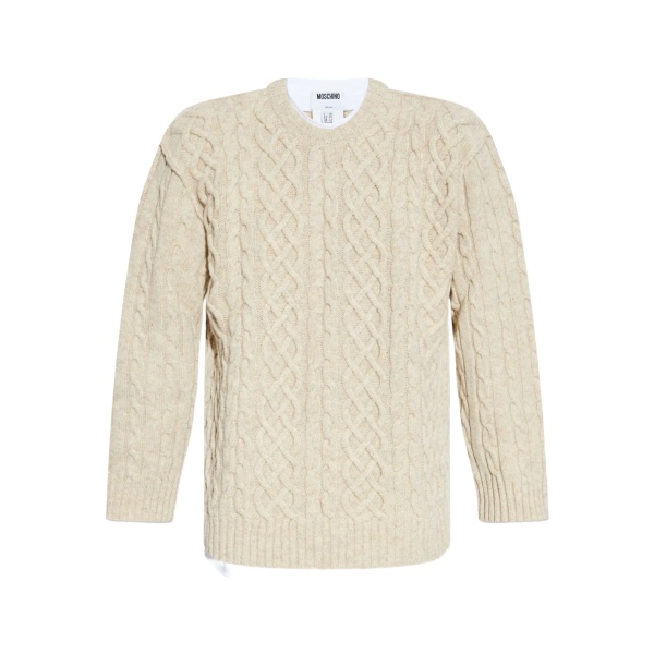 cable-knit virgin-wool sweater