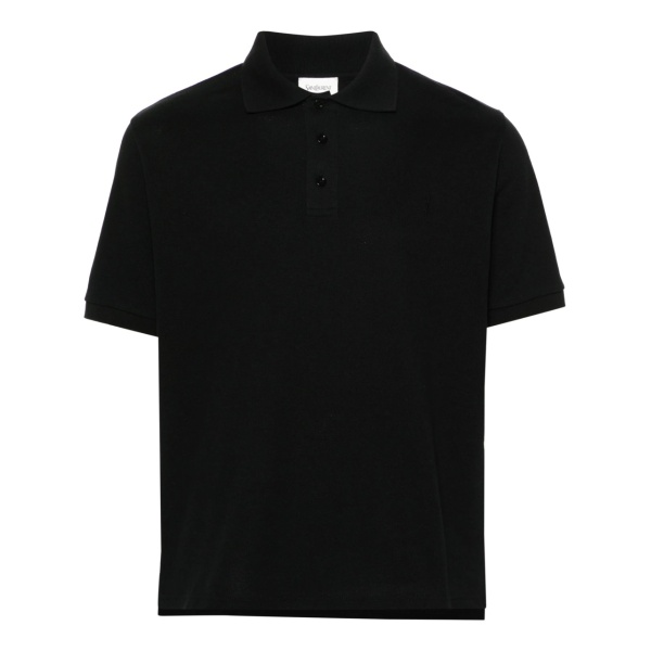 Cassandre-embroidered piqué polo shirt