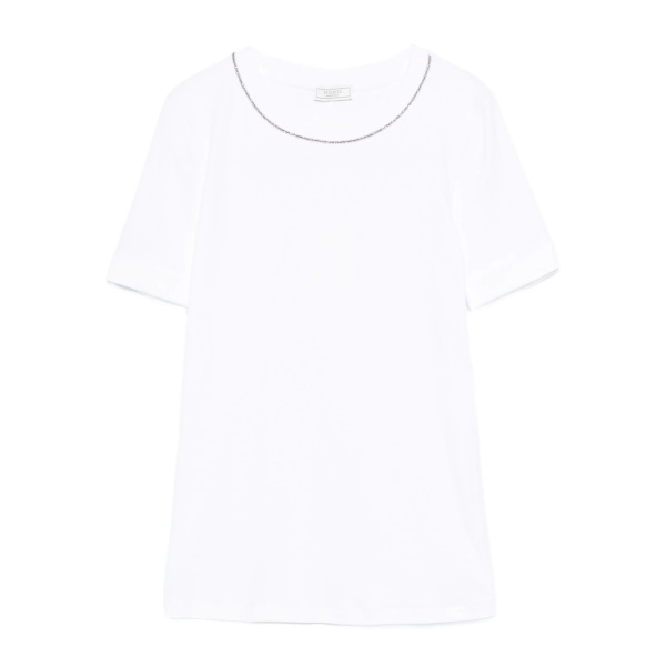chain link-trim T-shirt