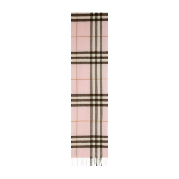 check-pattern fringed scarf