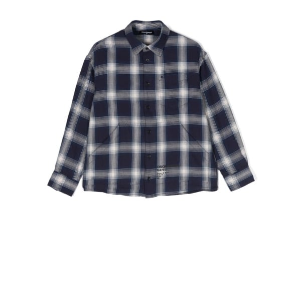 check-print cotton shirt