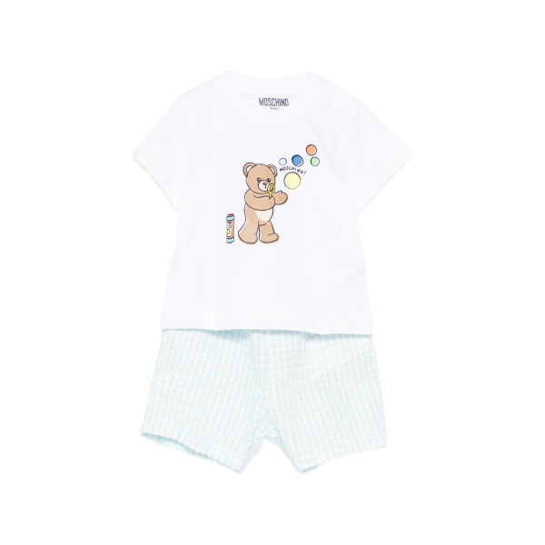 checked shorts set