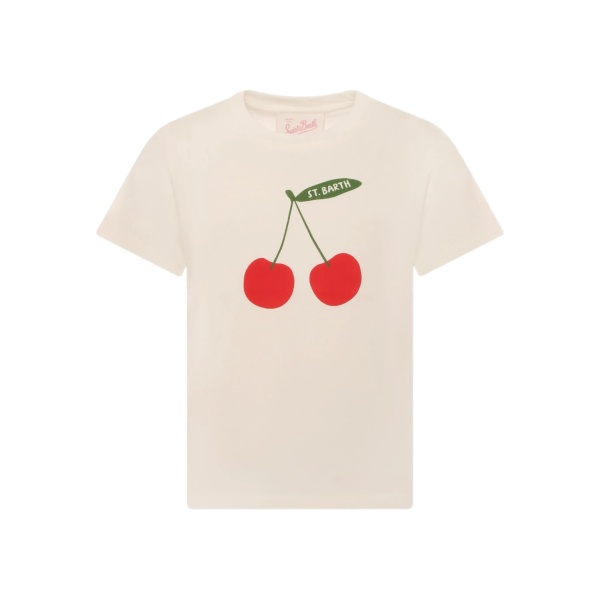 cherry-print T-shirt