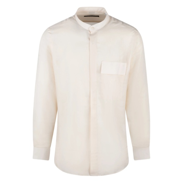 collarless shirt