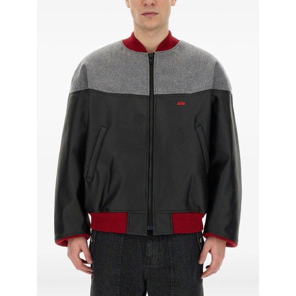 colour-block bomber jacket