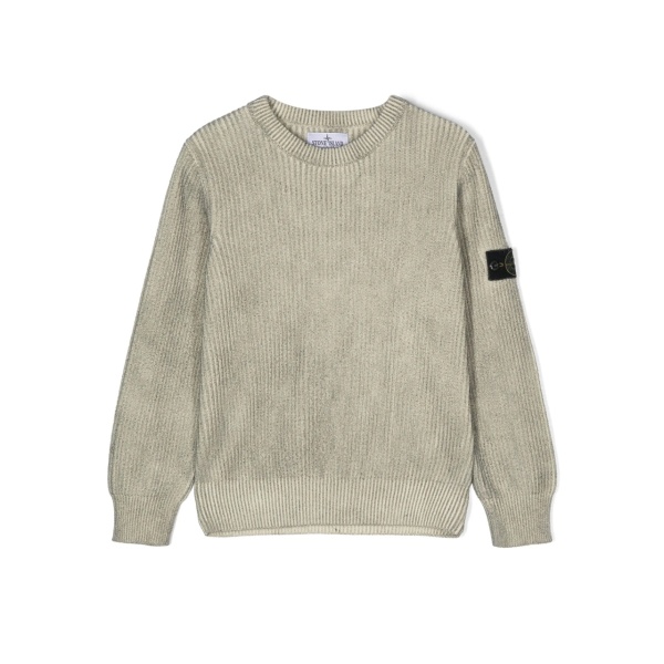 Compass-motif cotton jumper