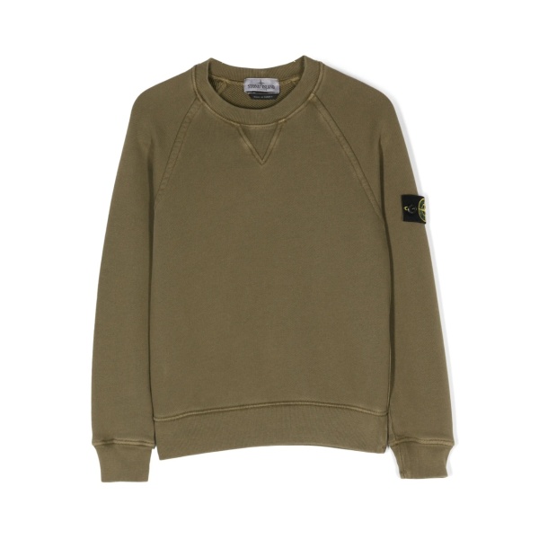 Compass-patch cotton sweatshirt