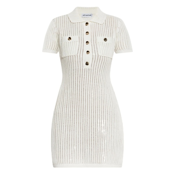 cotton-blend knitted dress
