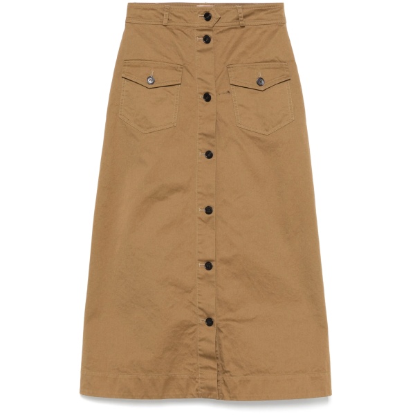 cotton midi skirt