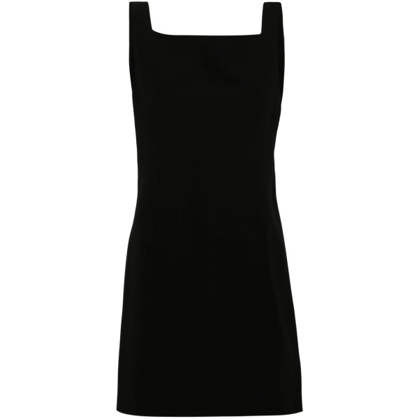 cowl-back crepe minidress