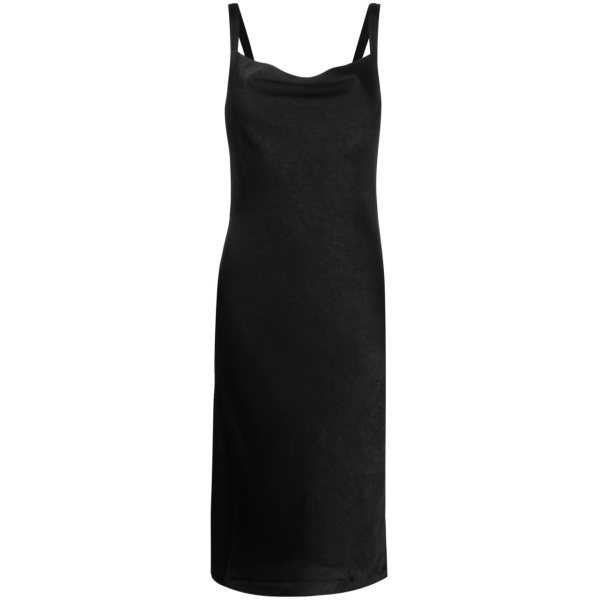 cowl-neck satin midi dress