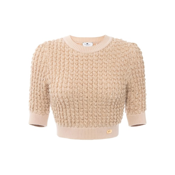 cropped knitted top